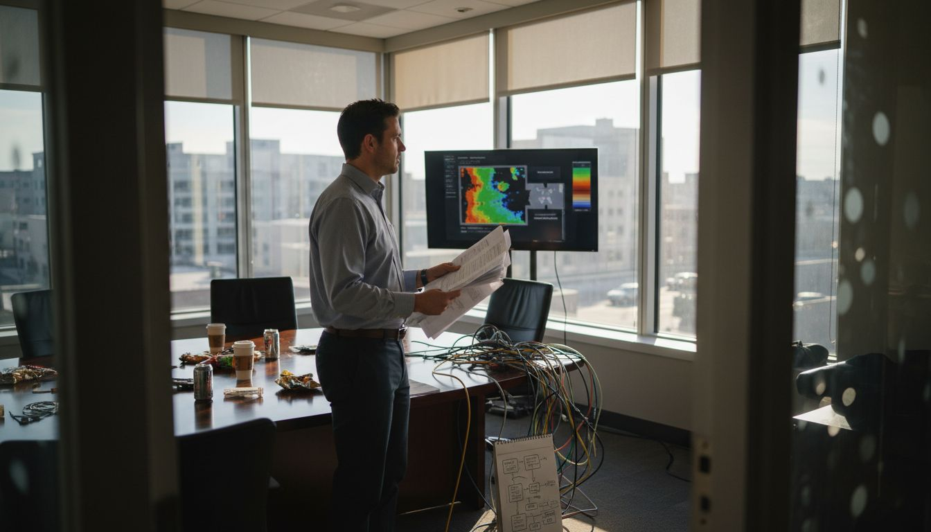 IT manager reviews Wi-Fi network plans