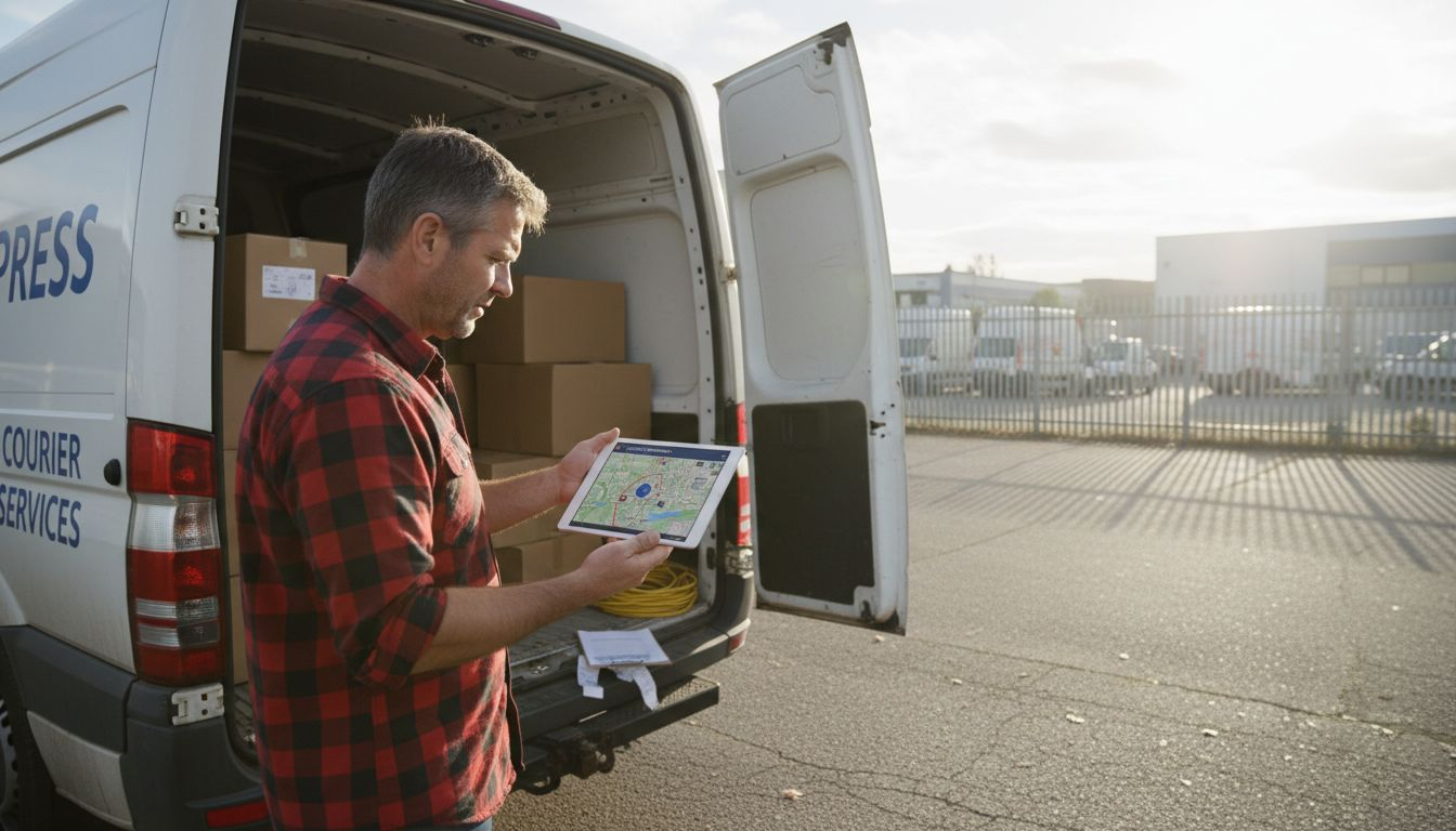 Fleet manager using SIM router by delivery van