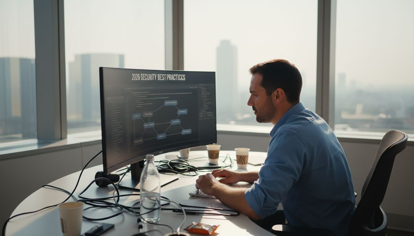 IT analyst reviews network security logs