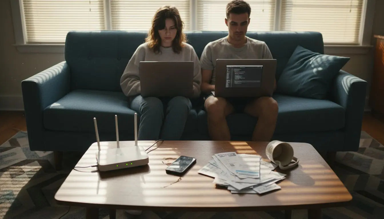 Couple securing home WiFi network