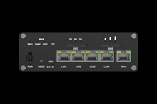 Load image into Gallery viewer, Teltonika RUTM50 5G router port and SIM layout
