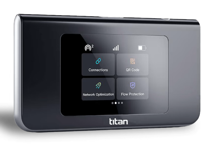 Titan WiFi Mobile Hotspot 2.4 - Portable 4G LTE Device for Travel & Work | SabertoothPro